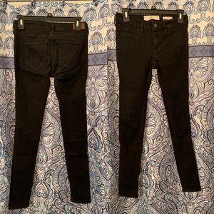 Low rise black skinny jeans